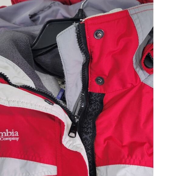 Columbia Coat Womens Size Medium Interchange Core Ski Winter Warm Heavy Red Coat - Picture 3 of 11